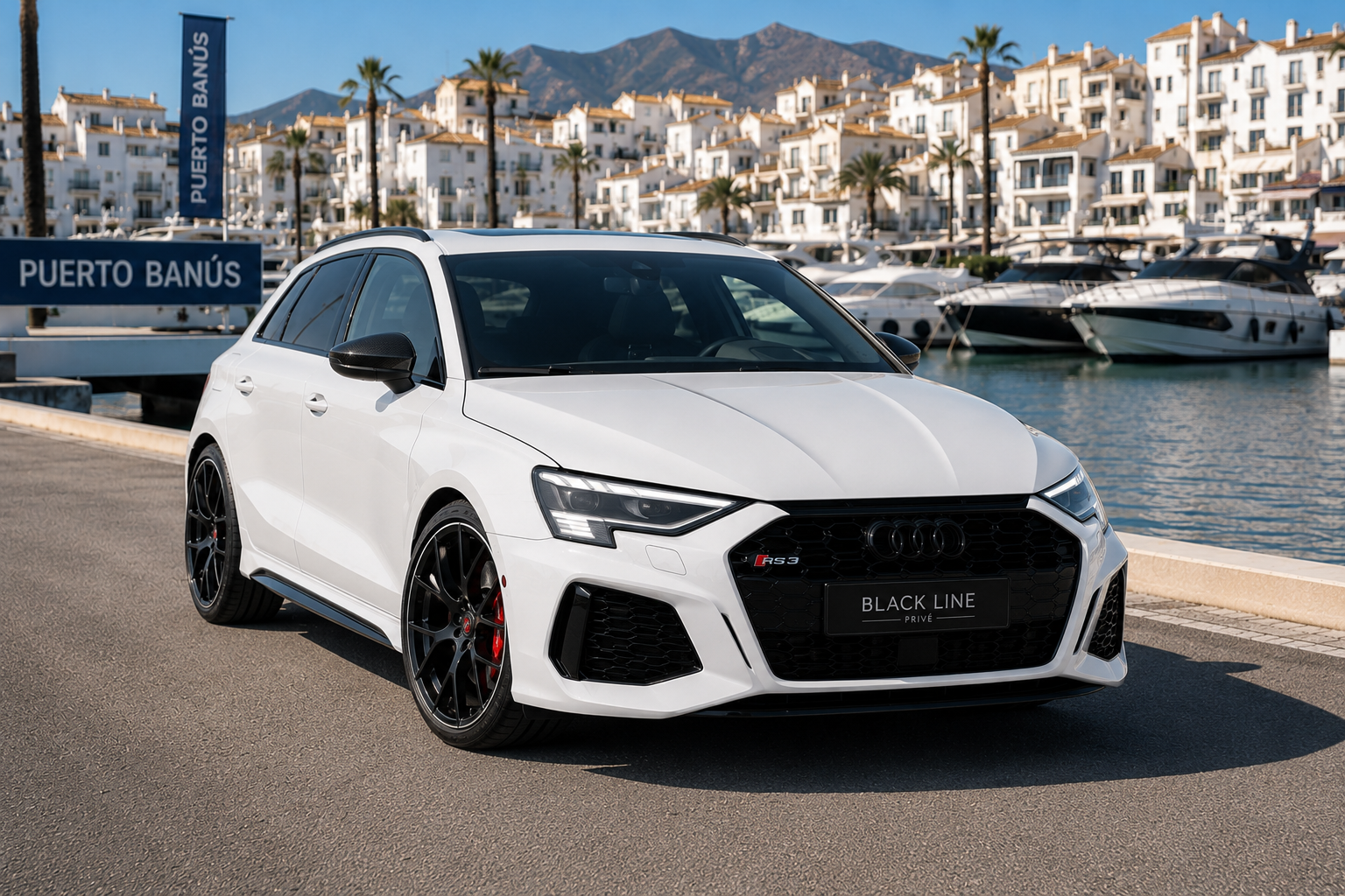 Audi RS3 Sportback — supercar management Marbella, Ibiza and Monaco